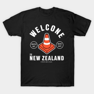 Welcone to New Zealand! (Dark Apparel) T-Shirt